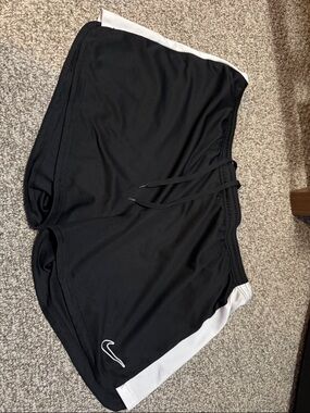 Nike Black Shorts with White Side Panels
